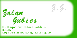 zalan gubics business card